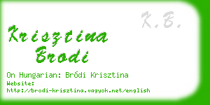 krisztina brodi business card